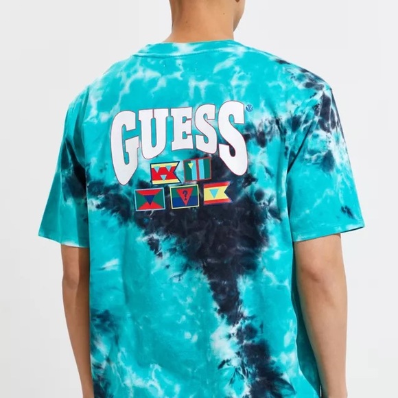 guess originals blue tie dye tee XXL - Picture 1 of 7